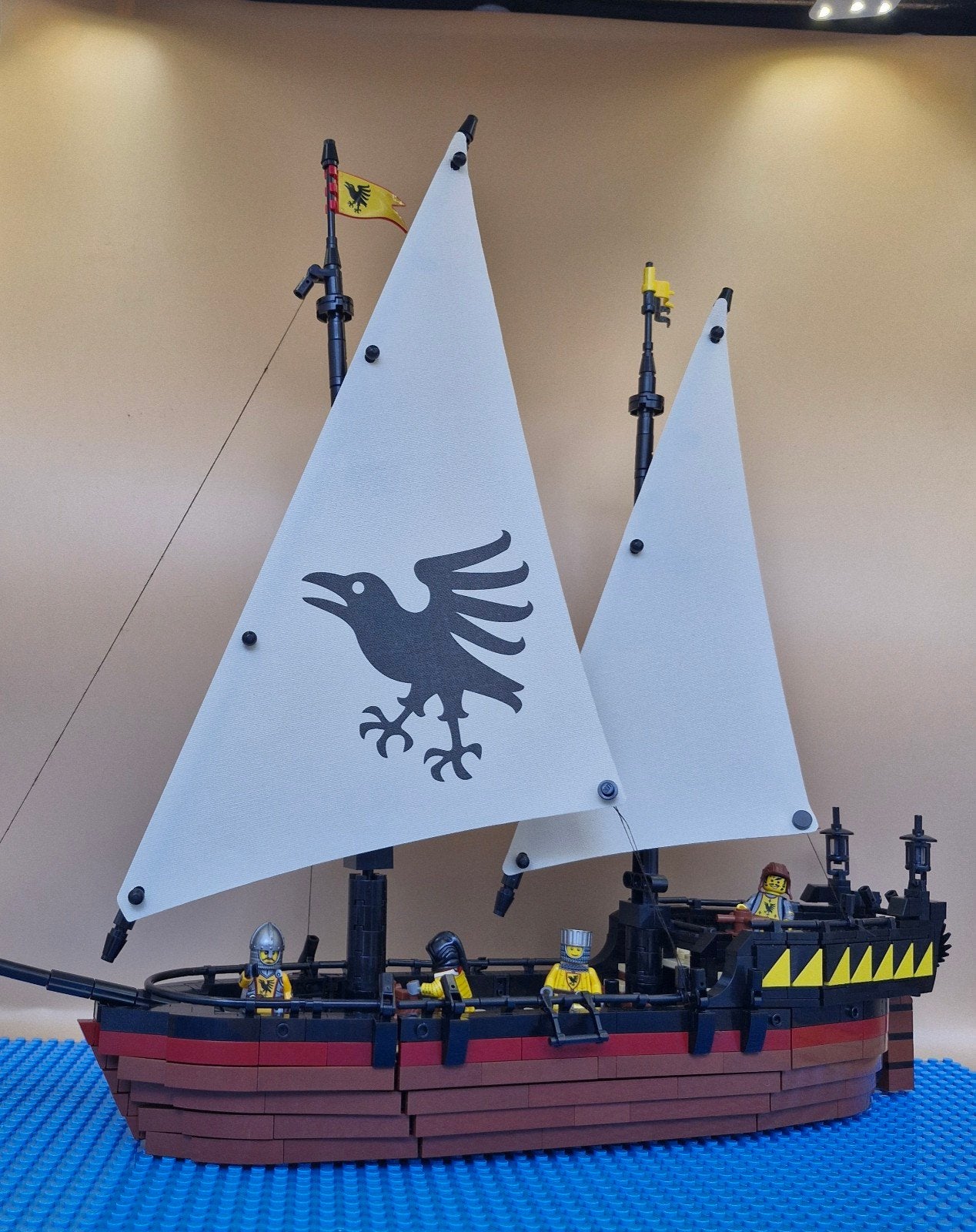Lego compatible ridder's schip "The Raven Claw", Ophalen, MOC (eigen creatie), Lego, Zo goed als nieuw