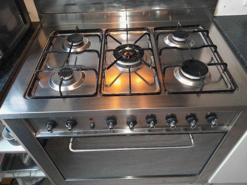 Gasfornuis met grote oven, Witgoed en Apparatuur, Fornuizen, Ophalen, Gebruikt, 60 cm of meer, Gas