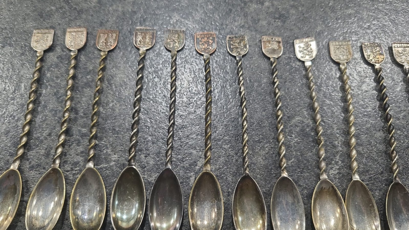 Set van 12 provincie lepeltjes - Nederland, Ophalen of Verzenden