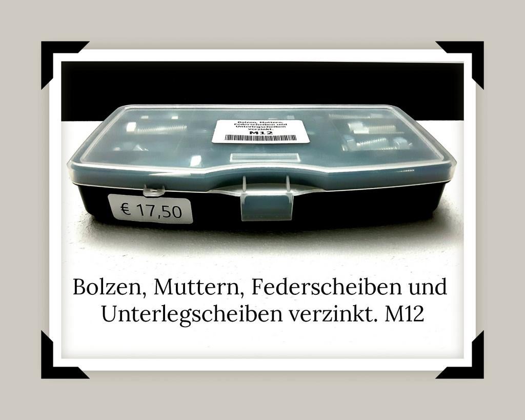 Assortiment Bouten, Moeren, Onderlegringen, Veerringen M12, Ophalen of Verzenden, Nieuw, Overige typen