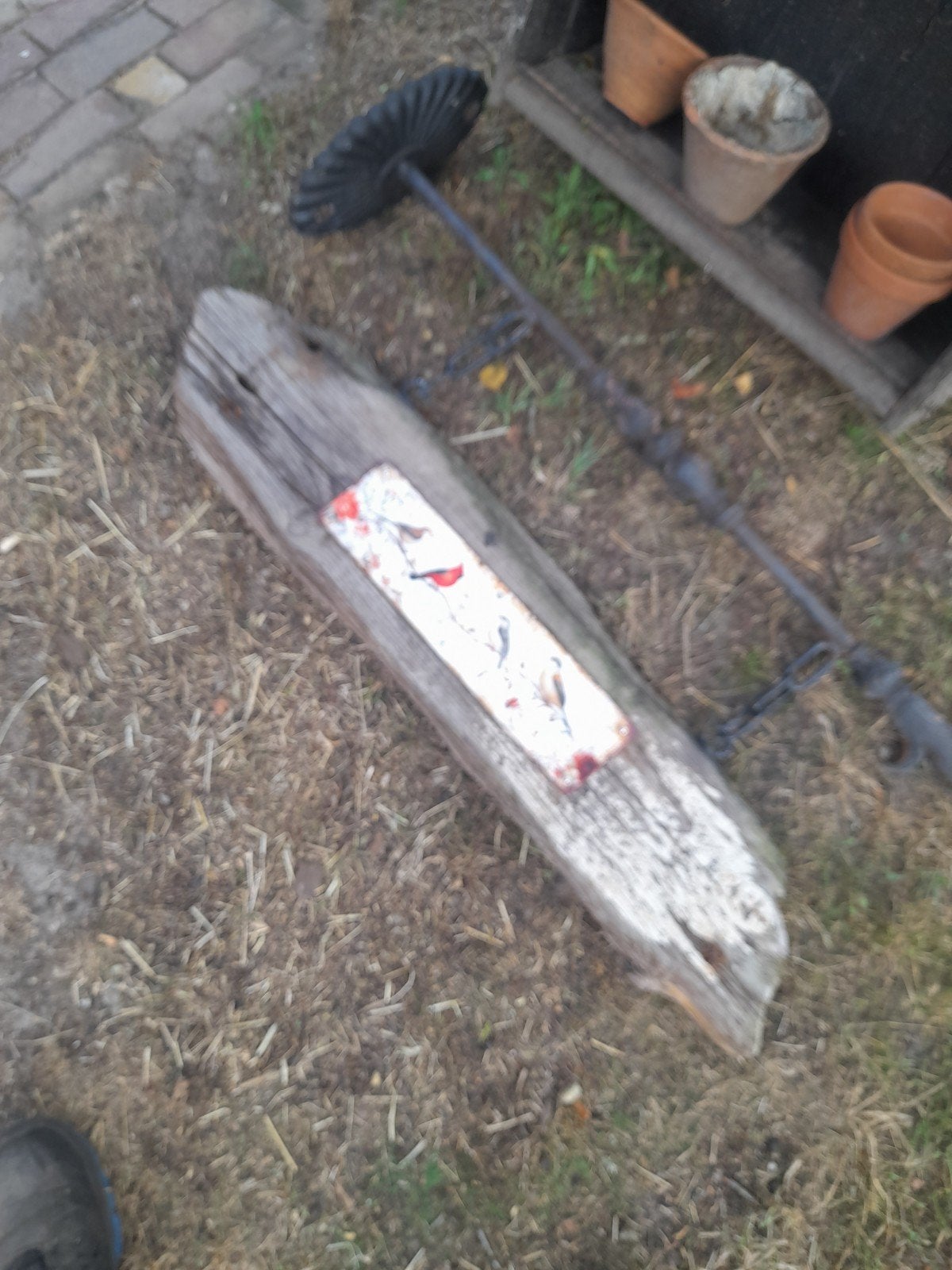 uithangbord  tuin decoratie, Ophalen