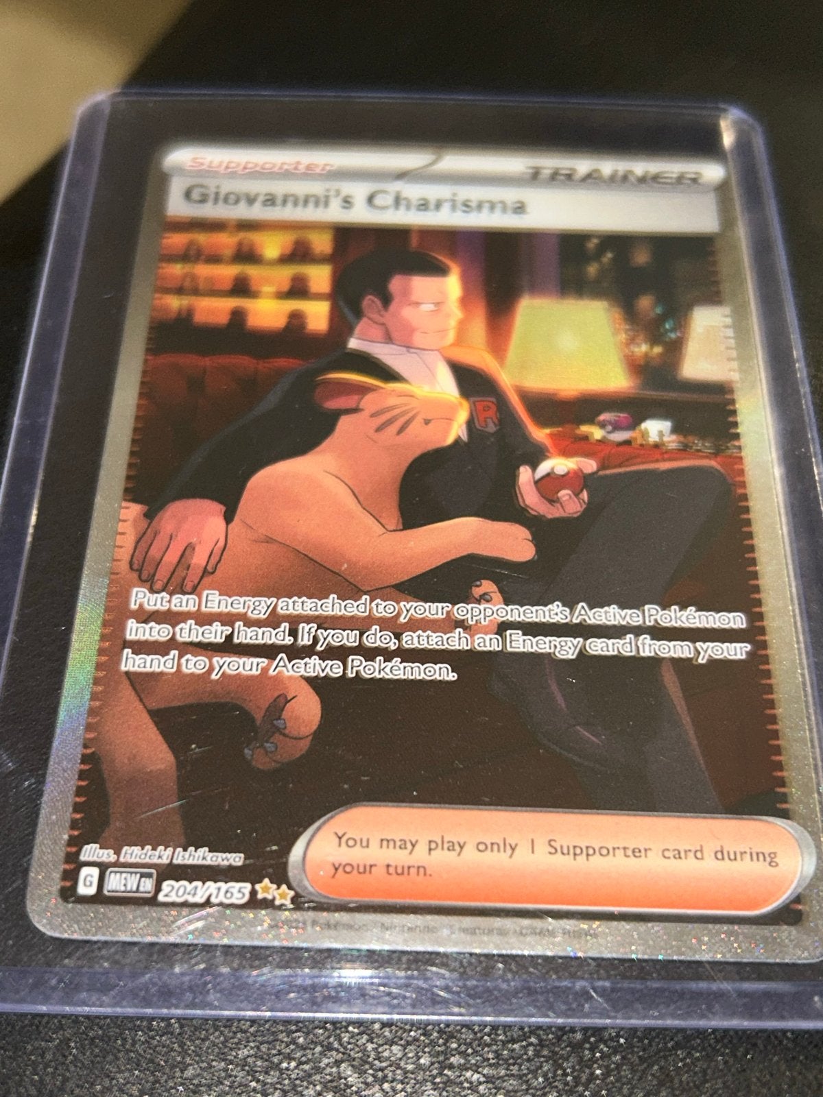 Giovanni's Charisma 204/165 - Pokémon Kaart, Hobby en Vrije tijd, Ophalen of Verzenden, Zo goed als nieuw, Losse kaart