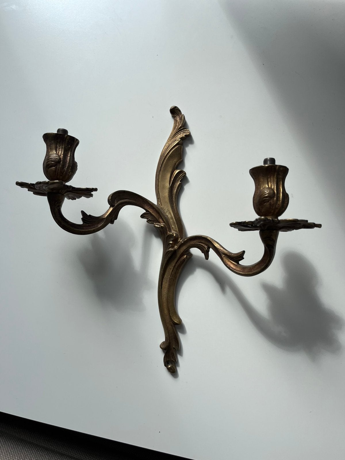 Sierlijke rococo stijl wandluster applique wandkandelaar, Antiek en Kunst, Antiek | Lampen, Ophalen of Verzenden