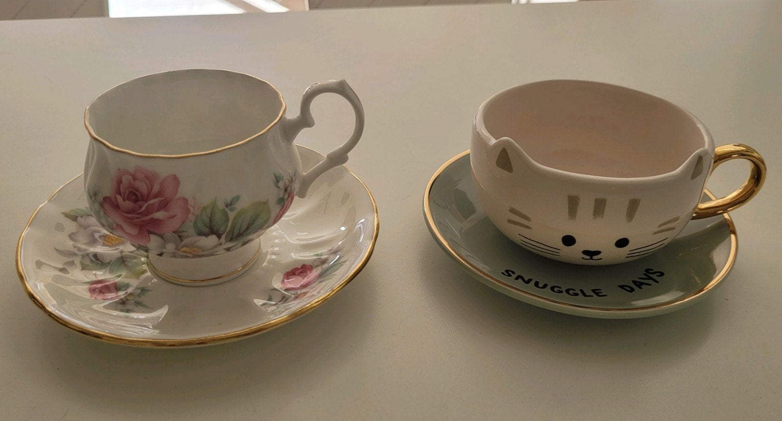 2 kop en schotels, waaronder vintage Royal Windsor en Hema, Ophalen
