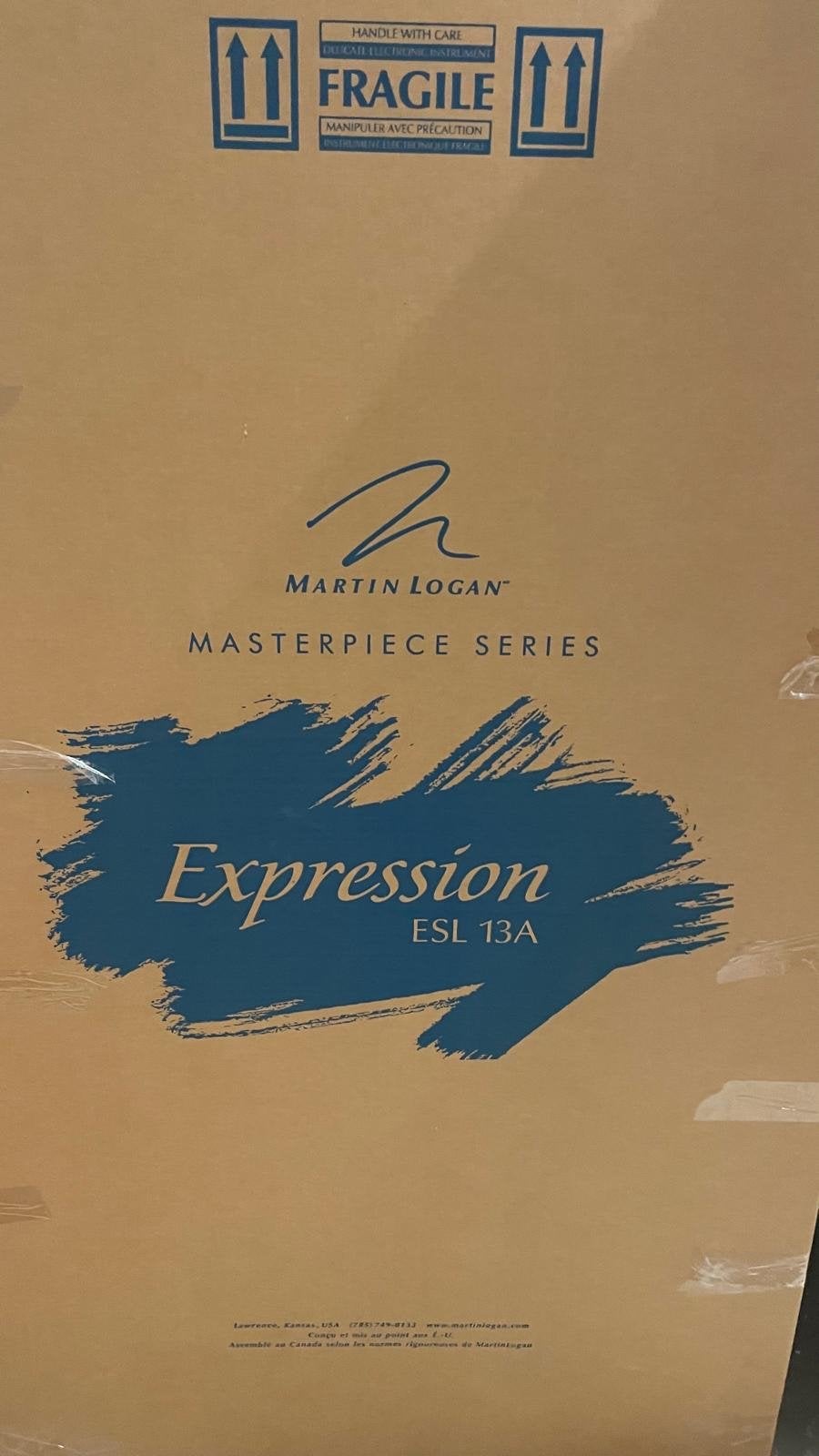 Martin Logan Expression ESL 13A - Dark Cherry - Masterpiece, Vloerstaande luidspreker, Gebruikt, ., Ophalen of Verzenden