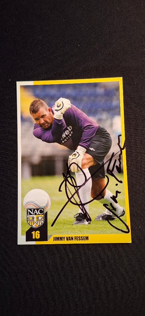 Spelerskaart met handtekening; Jimmy van Fessem # NAC Breda, Ophalen of Verzenden, Nieuw, NAC Breda, Spelerskaart