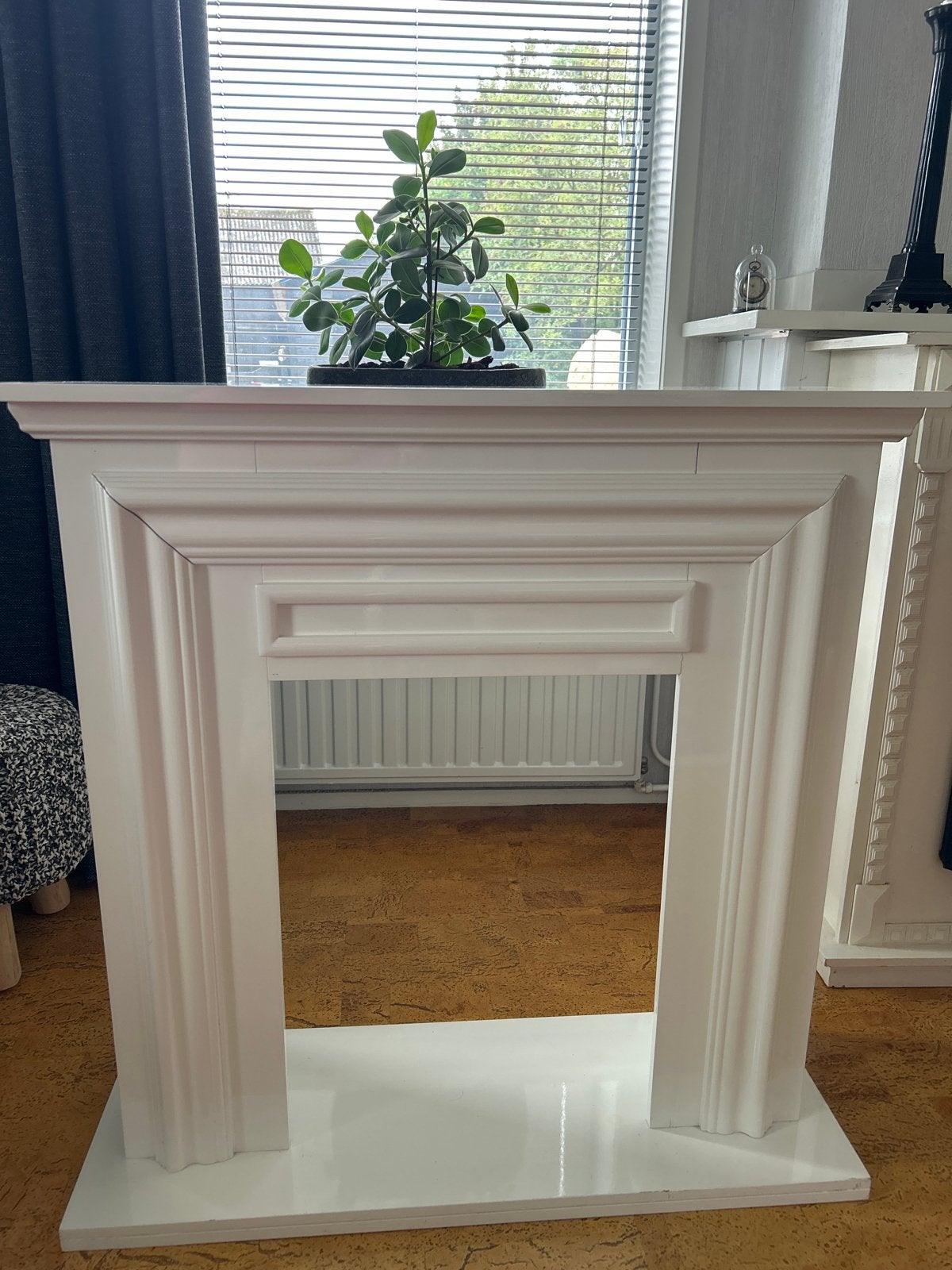 Decoratieve schouw/sfeerhaard - wit, Ophalen of Verzenden, Gebruikt, Vrijstaande haard, Overige soorten