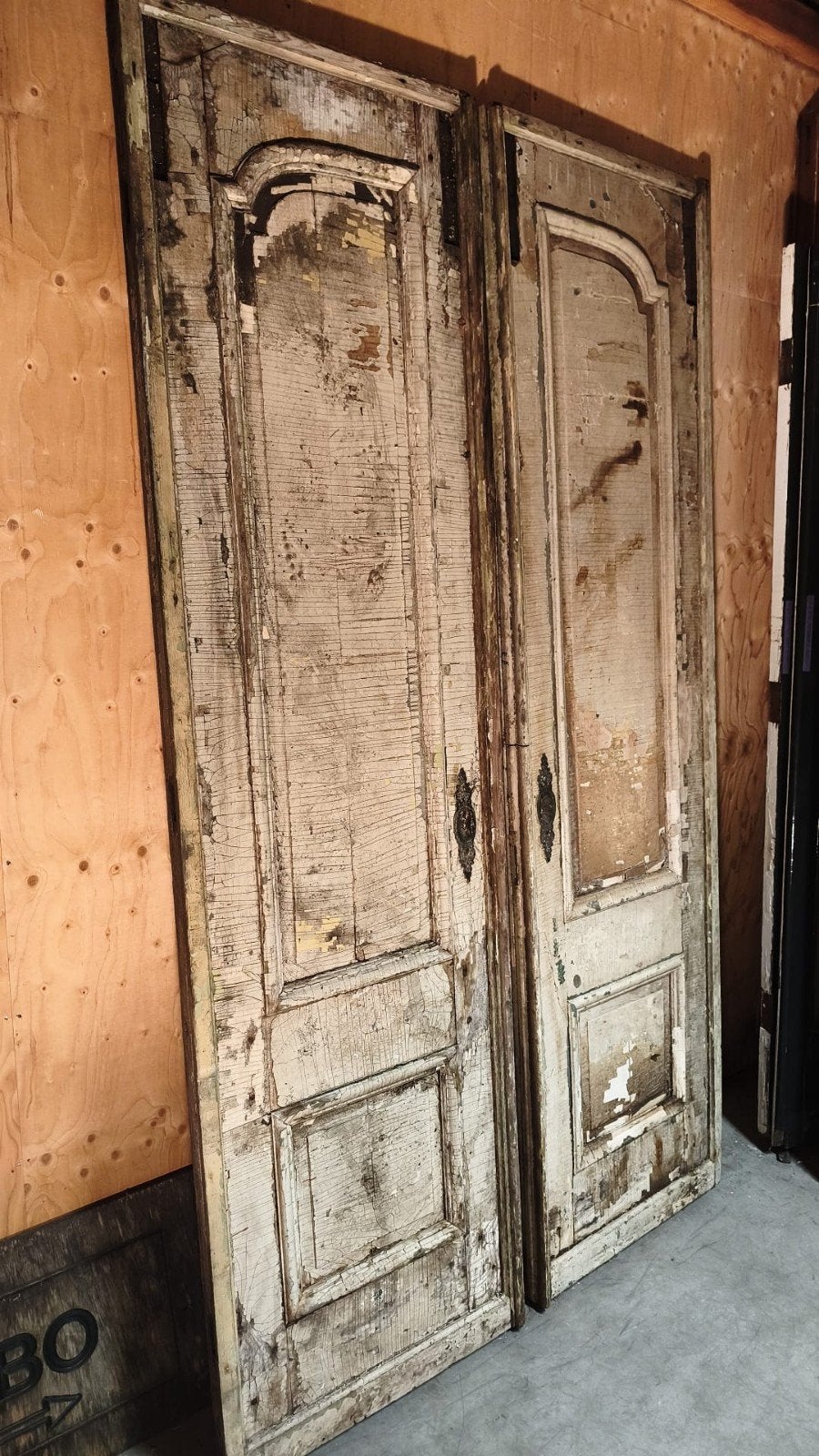 Zeer oude ensuite deuren - Antiek en karakteristiek, Gebruikt, 215 cm of meer, Binnendeur, Hout