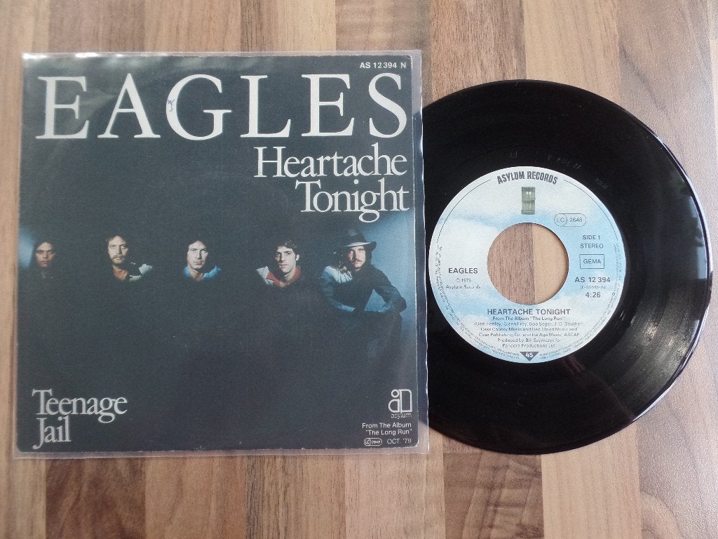 single  Eagles - Heartache Tonight, Ophalen of Verzenden, Gebruikt, 7 inch, Rock en Metal