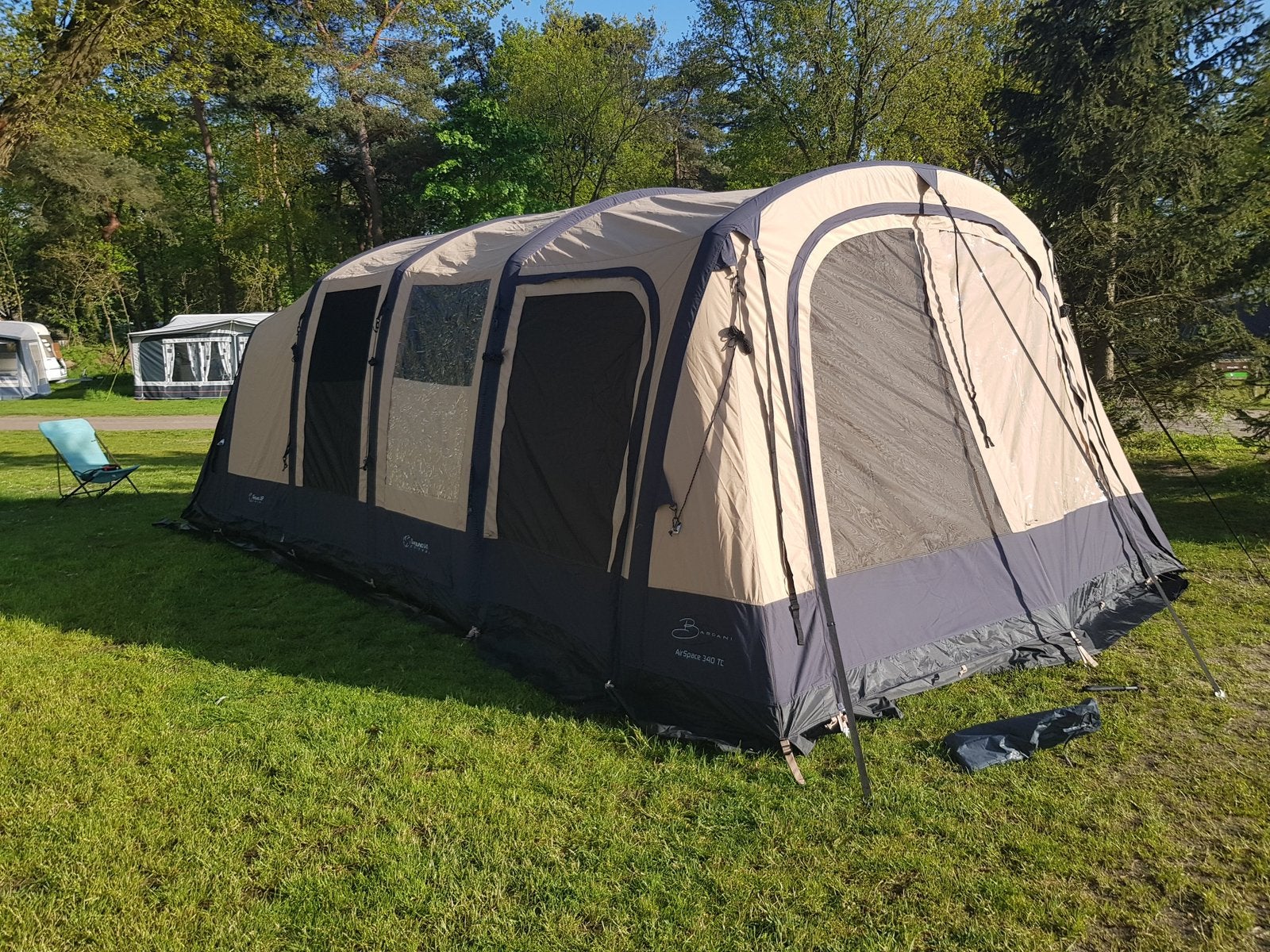 Bardani Airspace 340 Tc Familietent + taijt, Caravans en Kamperen, Tenten, Ophalen, Gebruikt, Tot en met 4