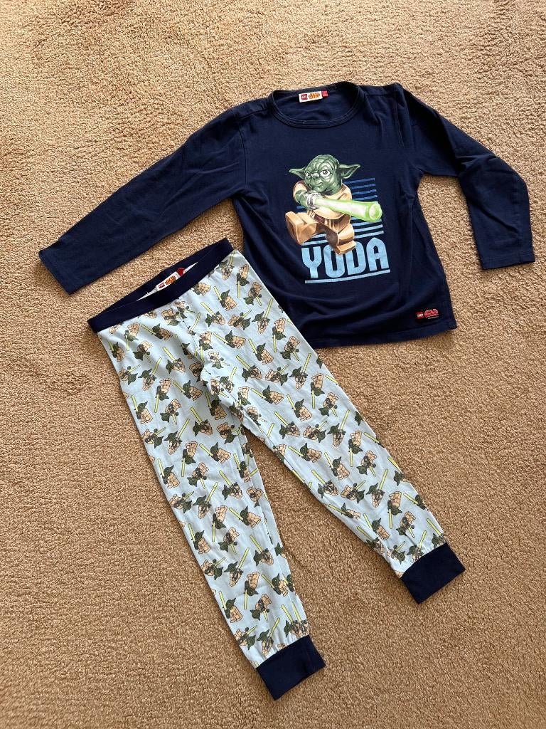 Lego Star Wars pyjama, donkerblauw, Yoda, maat 122 (6 jaar), Nacht- of Onderkleding, Gebruikt, Lego Wear, Ophalen of Verzenden