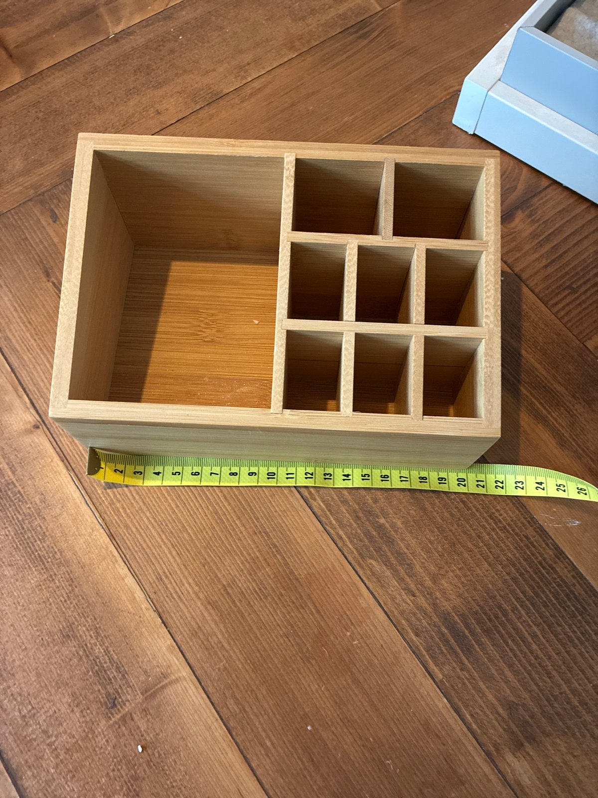 Bamboe organizer met vakjes, Ophalen, Gebruikt, Hout, Scandinavisch
