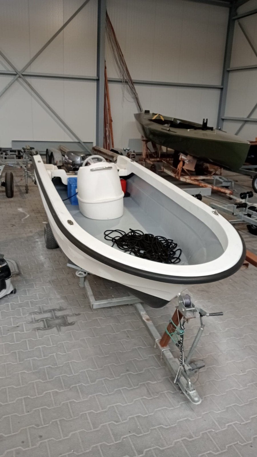 Bootje almar 420 met motor en trailer, Watersport en Boten, Sloepen, 8 pk, Consoleboot, Gebruikt, 4 m