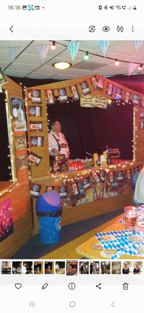 2x Duits-Houten-stand-verkoop huisje, Ophalen, Gebruikt