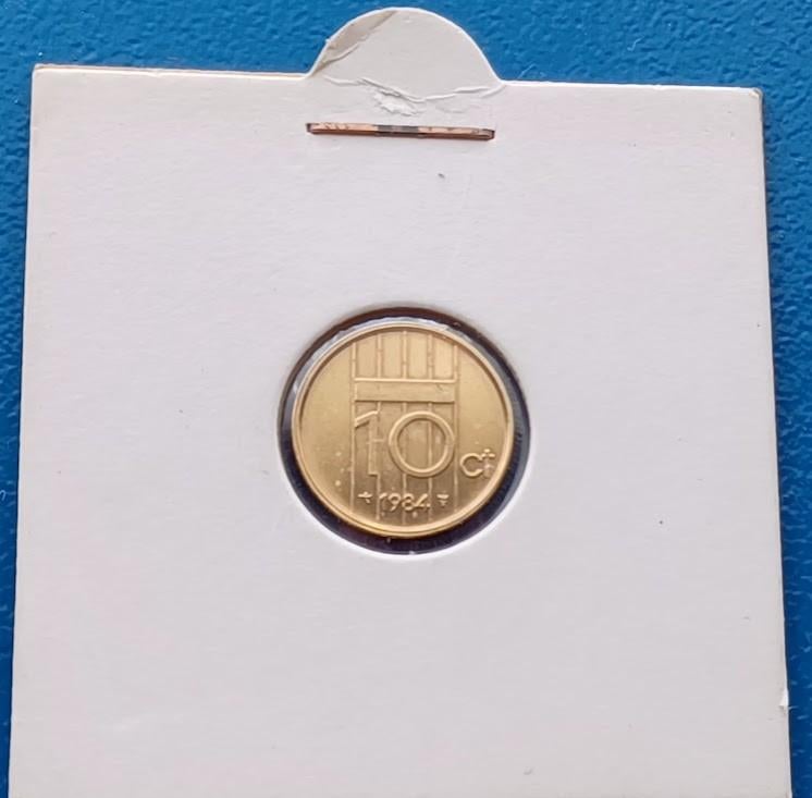 Nederland 10 cent 1984 UNC - verguld, Verzenden, Koningin Beatrix, 10 cent