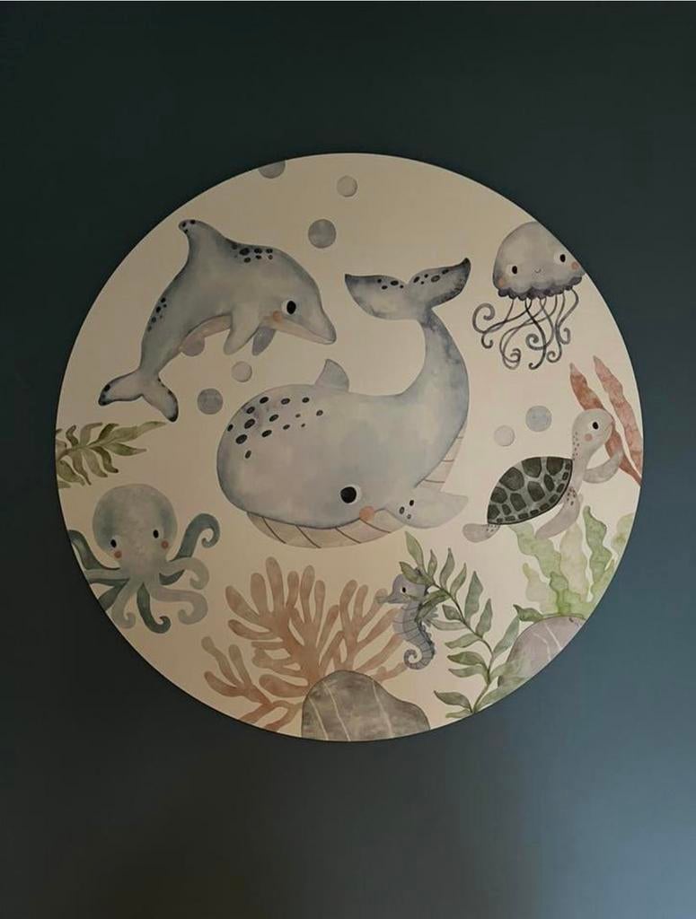 Muurcirkel (forexplaat) diameter 80 cm, Ophalen, Zo goed als nieuw, Wanddecoratie