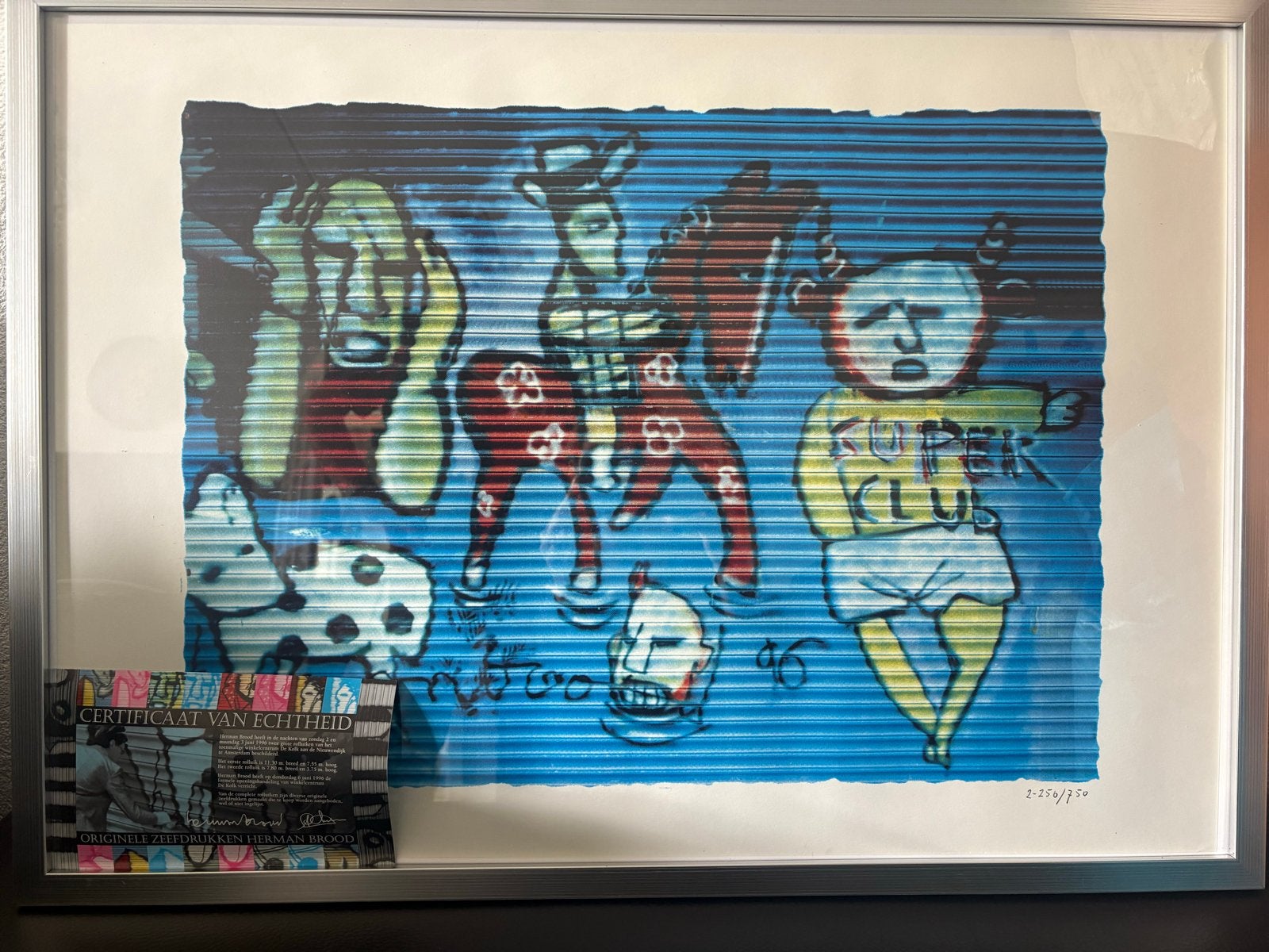 Herman Brood zeefdruk "Paard/Super Klub”met certificaat, Gelimiteerde oplage, Ophalen of Verzenden, Overige onderwerpen, Zeefdruk