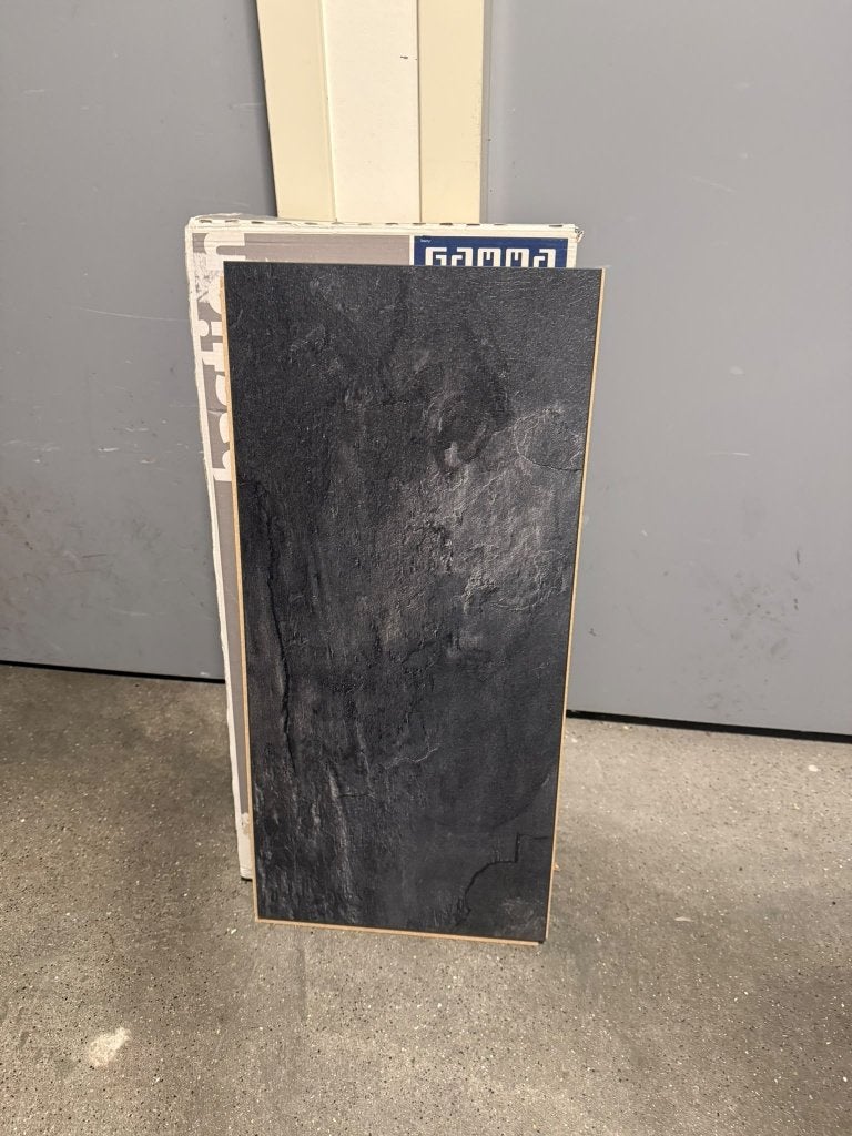 Pak GAMMA Bastion laminaat tegel antraciet, Ophalen, 60 cm of meer, Keramiek, Nieuw