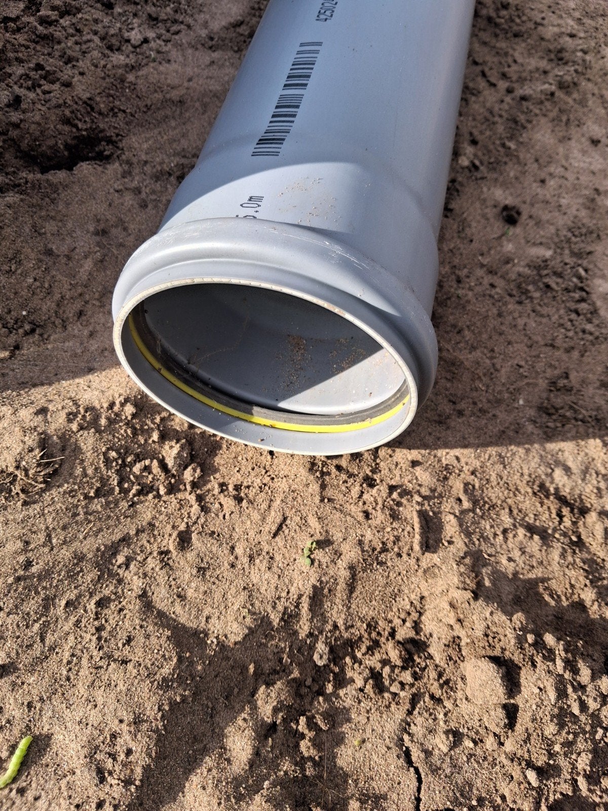 PVC afvoerbuis 125mm - 5 meter lang met manchet, Doe-het-zelf en Verbouw, Ophalen, Afvoer, Pvc, Nieuw