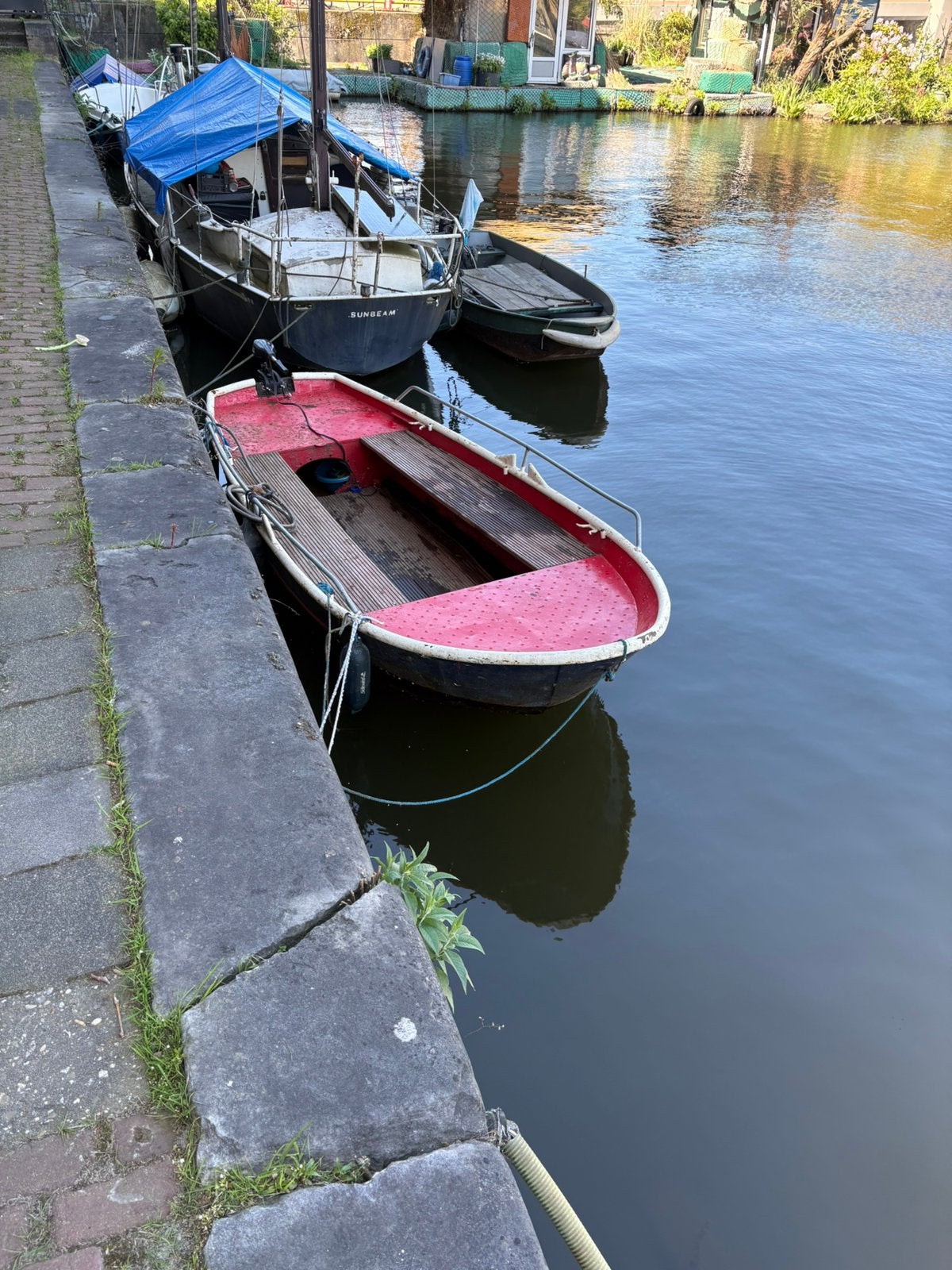 Sloep/boot met elektrische motor., Ophalen, Overige merken, Gebruikt, Buitenboordmotor