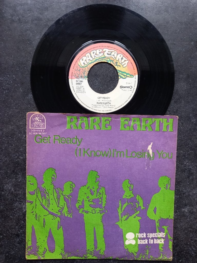 Rare Earth - Get Ready + (I know) I'm losing you 1973, Cd's en Dvd's, Vinyl Singles, Gebruikt, Pop, Overige typen, Beschermende buitenhoes