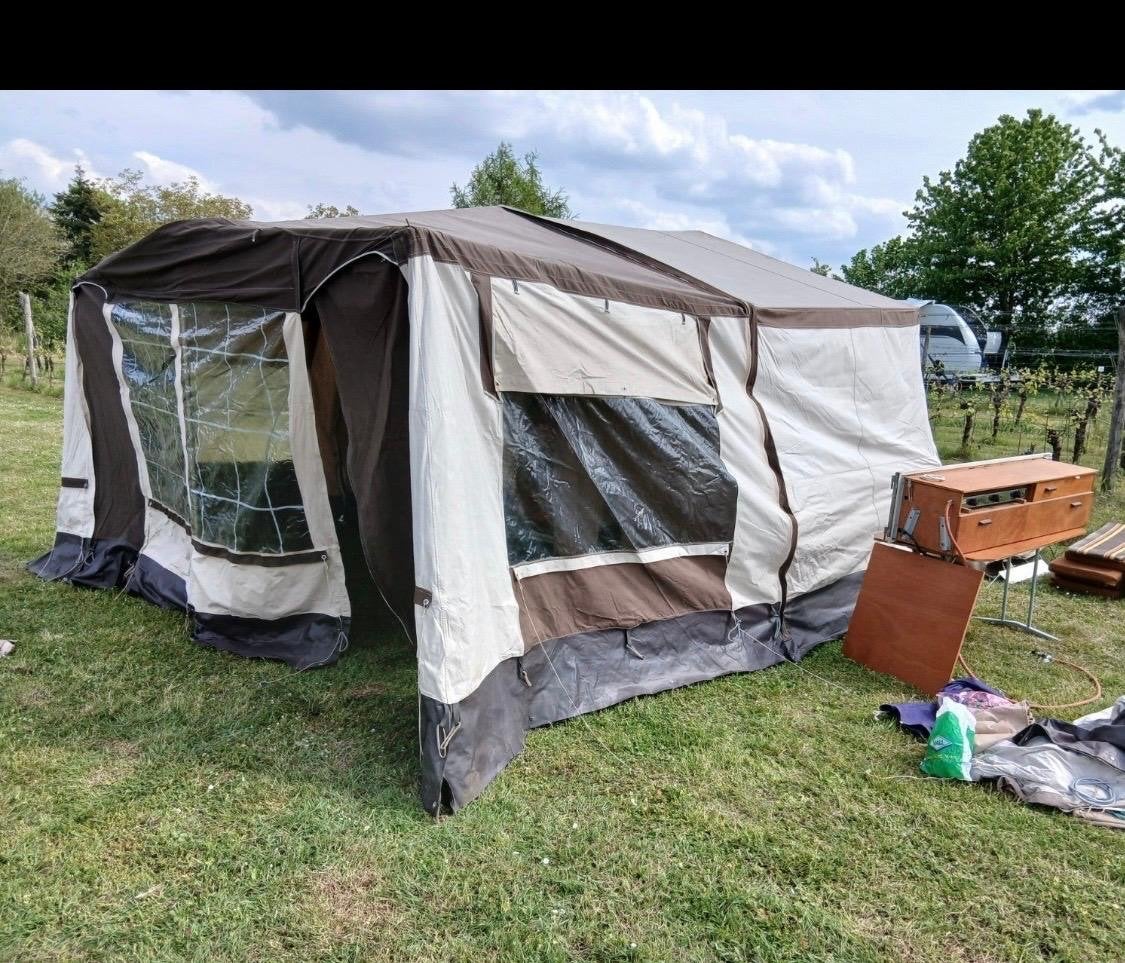 Alpenkreuzer vouwwagen + voortent keuken vouwcaravan caravan, Alpenkreuzer, Beige, Ophalen of Verzenden, Aanwezig