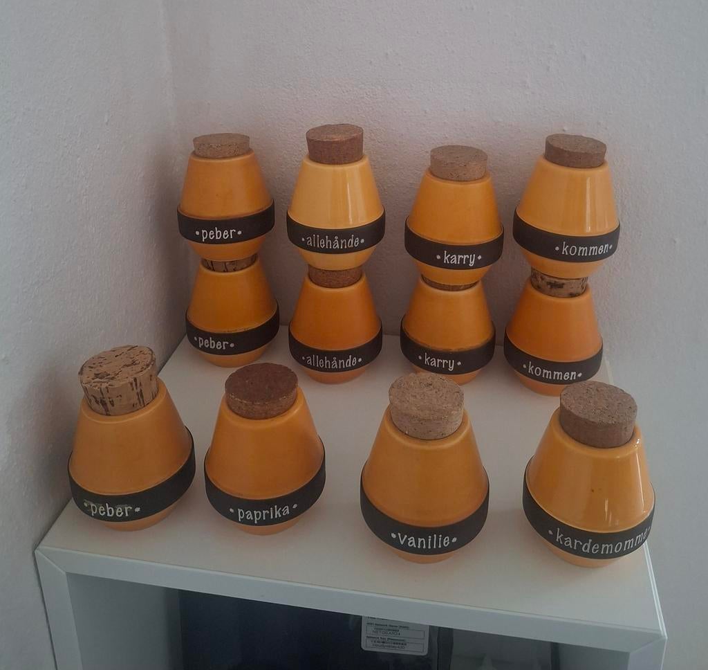 12 Søholm vintage keramische kruidenpotjes. Denemarken., Ophalen of Verzenden