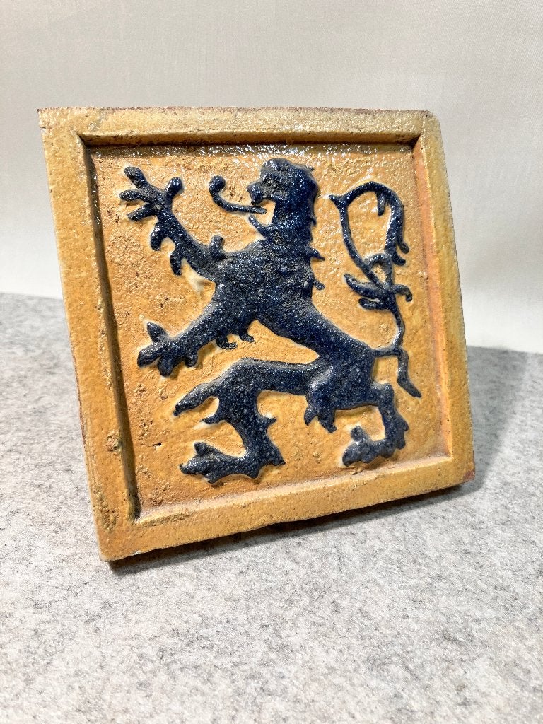 Heraldische leeuw tegel WOII sfeer 1940-1945, Verzenden, Overige soorten, Nederland, Kunstobject