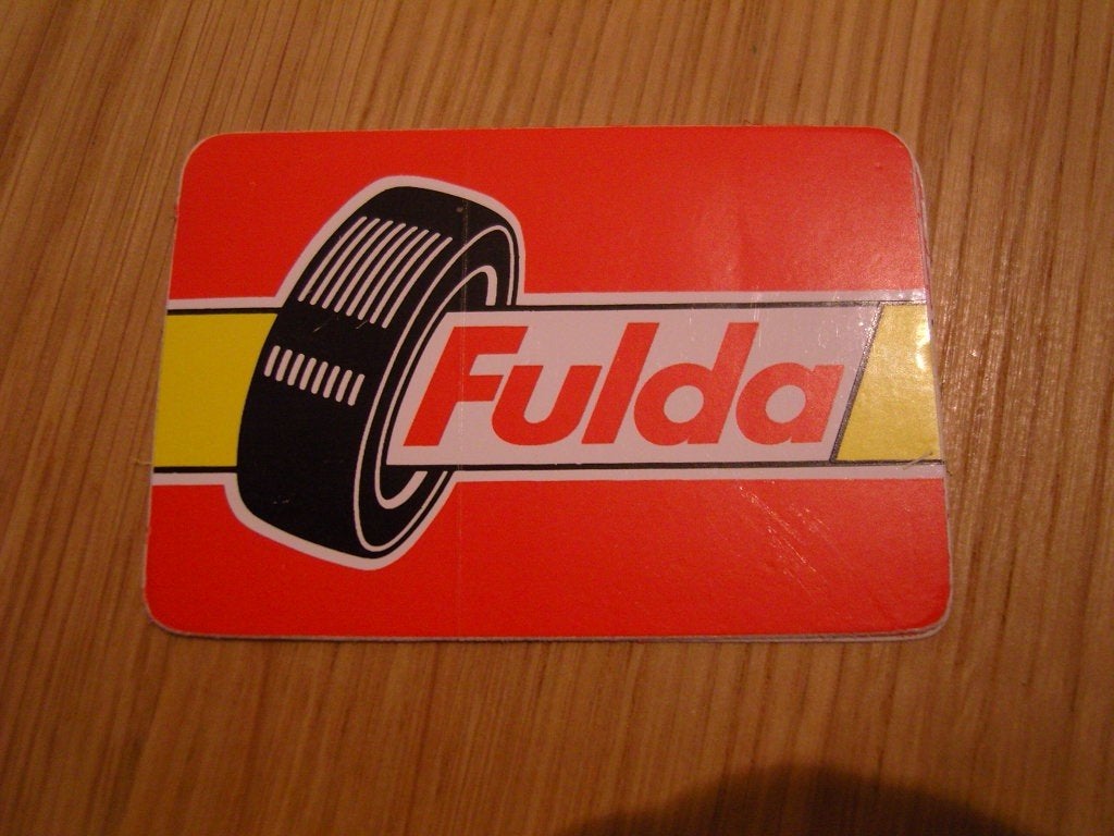 sticker FULDA banden  KJ222, Verzamelen, Ophalen, Zo goed als nieuw