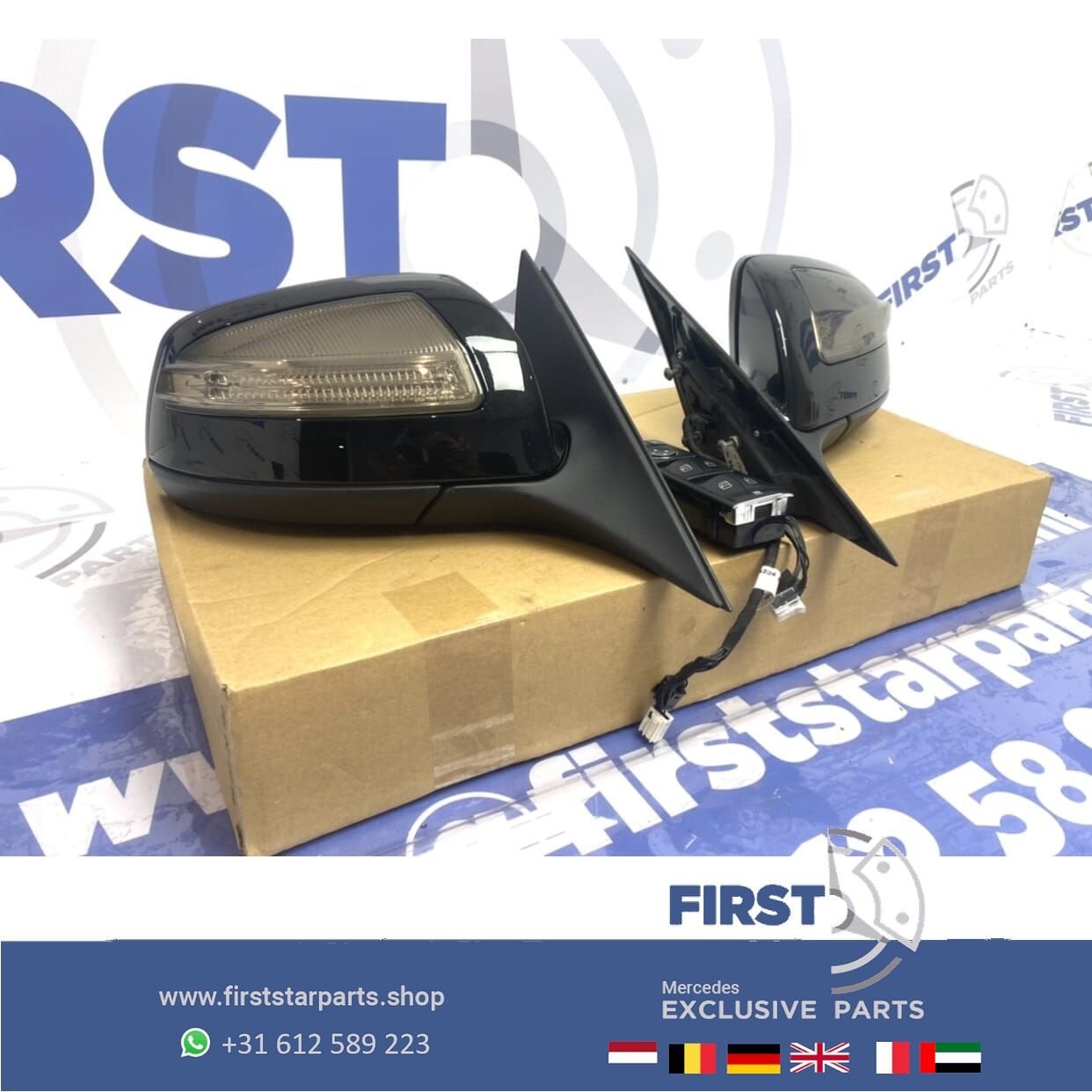 W204 C63 W212 E63 AMG Elektrisch inklapbare spiegels Set 204