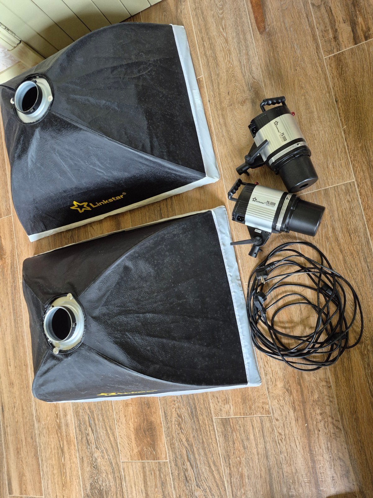 Linkstar FS-300D Studioflitsers met Softboxen, Ophalen, Gebruikt, Linkstar, Inclusief softbox