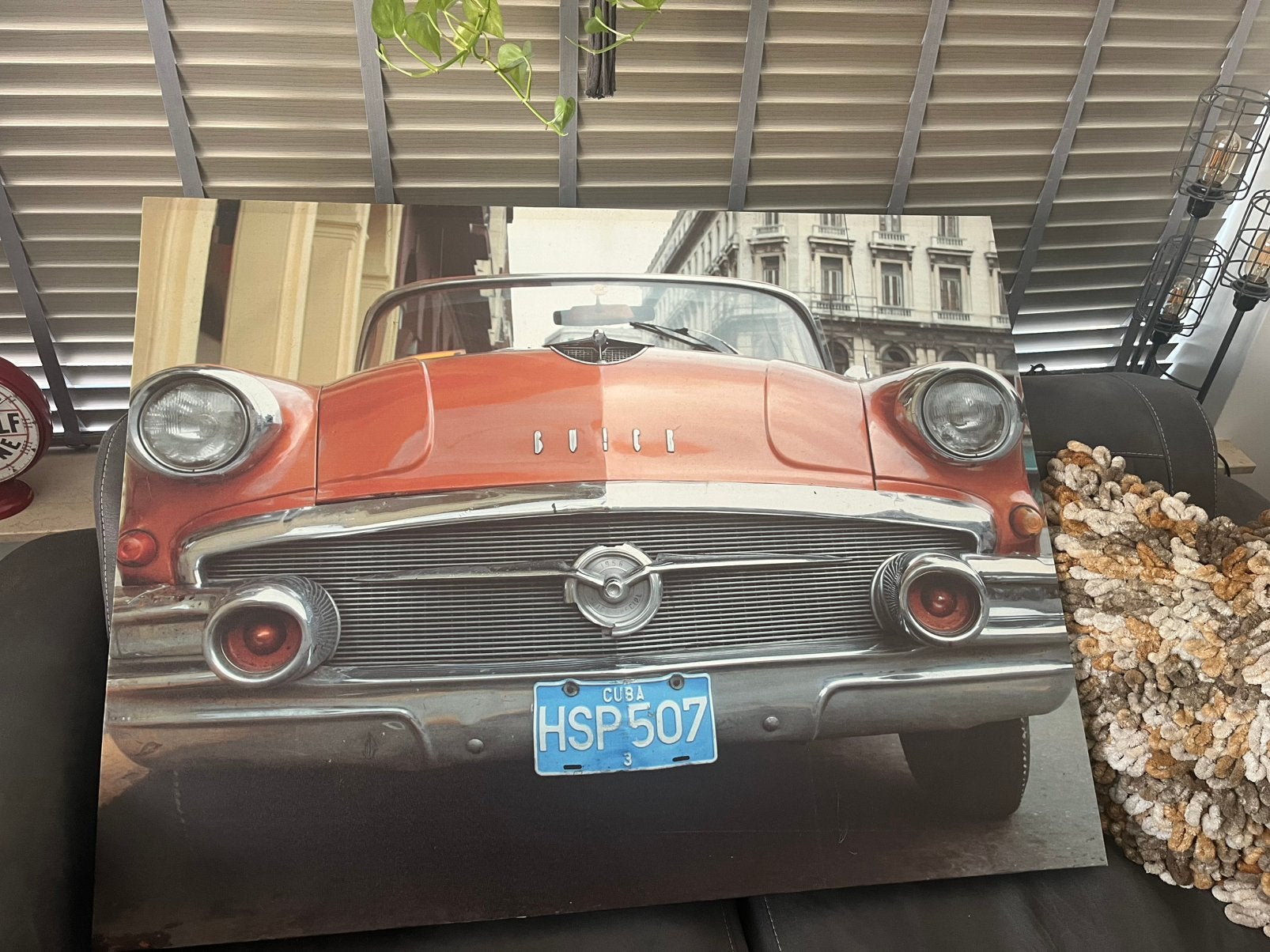 Buick op canvas groot!, Ophalen, 100 tot 125 cm, 75 – 100, Print