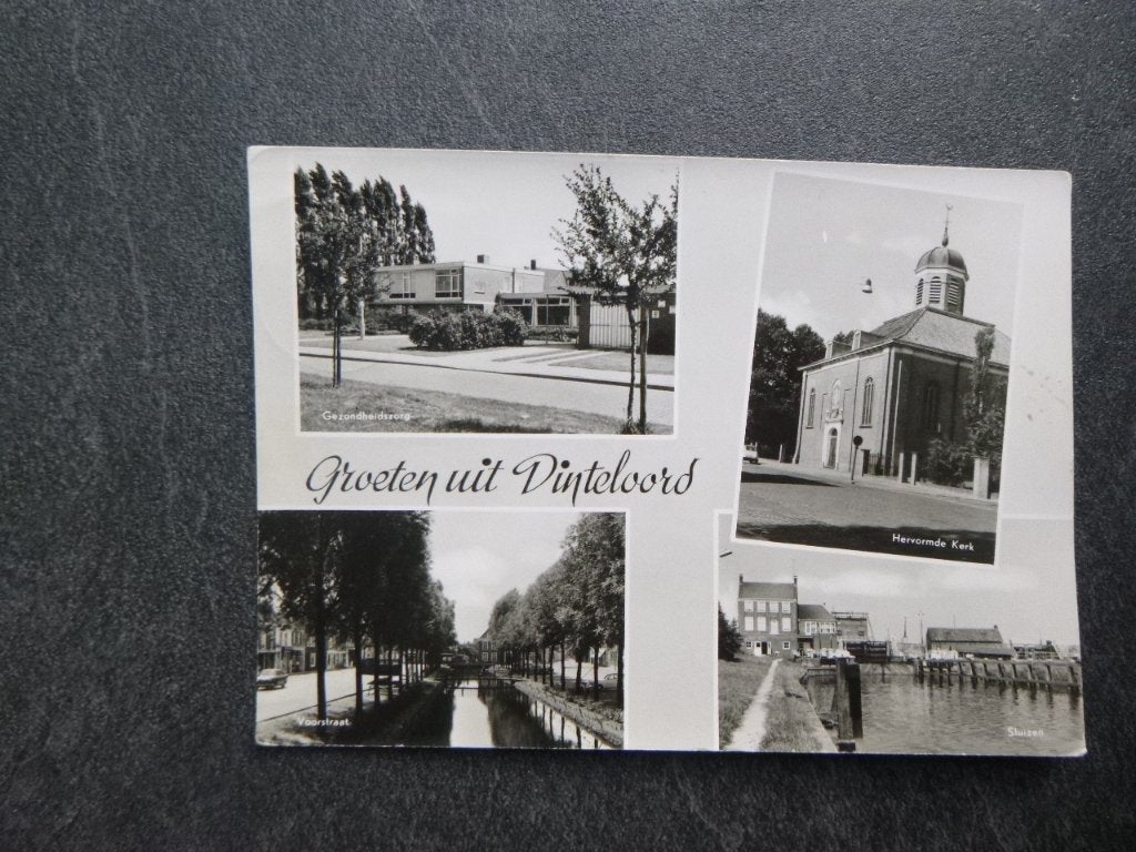 Dinteloord, herv. kerk/sluizen/gezondheidzorg 1963, Verzamelen, Verzenden, 1960 tot 1980, Gelopen