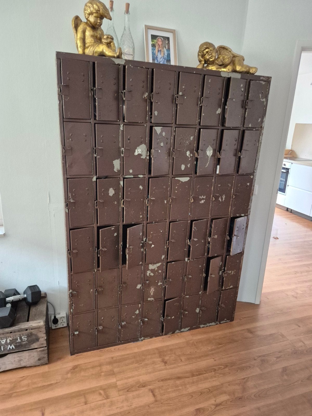 Vintage Industriële Lockerkast/ wapenkast, Ophalen