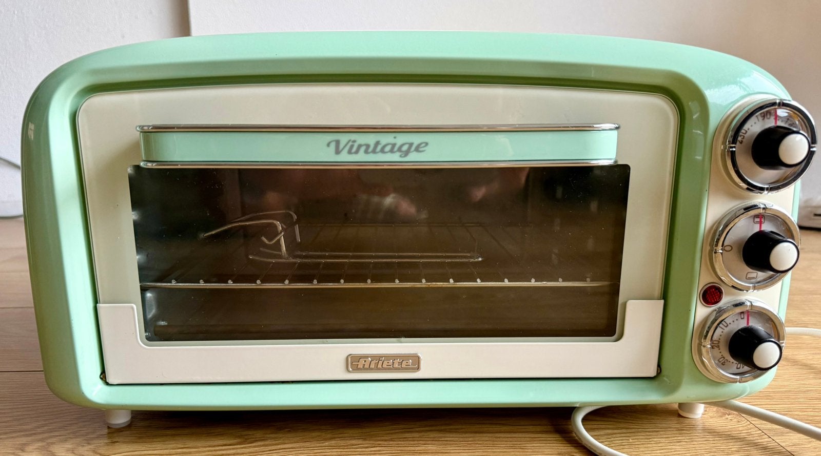 Ariete 979 Vintage mini-oven mintgroen – zeer nette staat, Ophalen, Minder dan 45 cm, Gebruikt, Vrijstaand