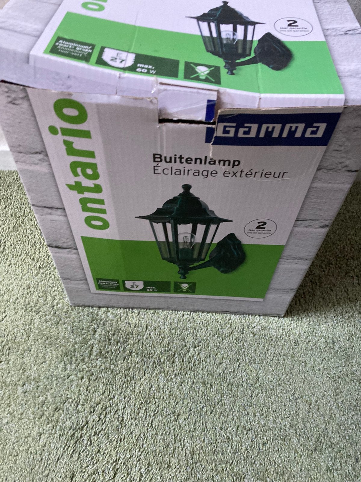 Groene aluminium lamp, Overige typen, Ophalen of Verzenden, Netvoeding, 50 tot 250 watt
