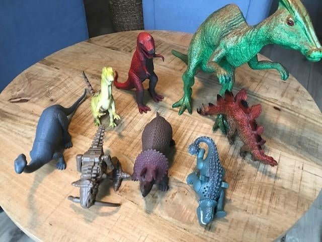 verzameling kunststof dinosaurussen en krokodil, Ophalen of Verzenden, Zo goed als nieuw