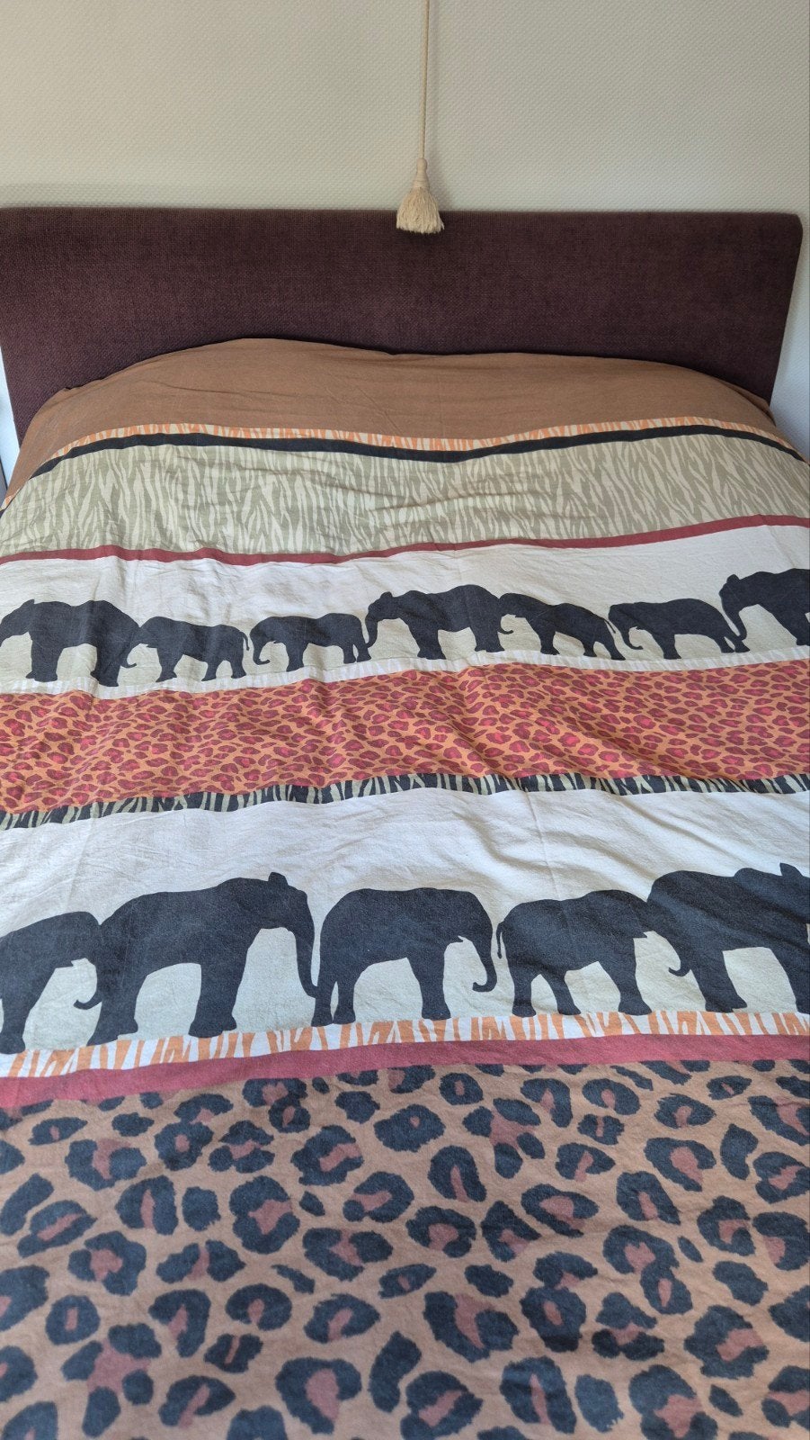 Swiss Sense boxspringbed -geheel electrisch bedienbaar., Ophalen, Gebruikt, Bruin, 210 cm