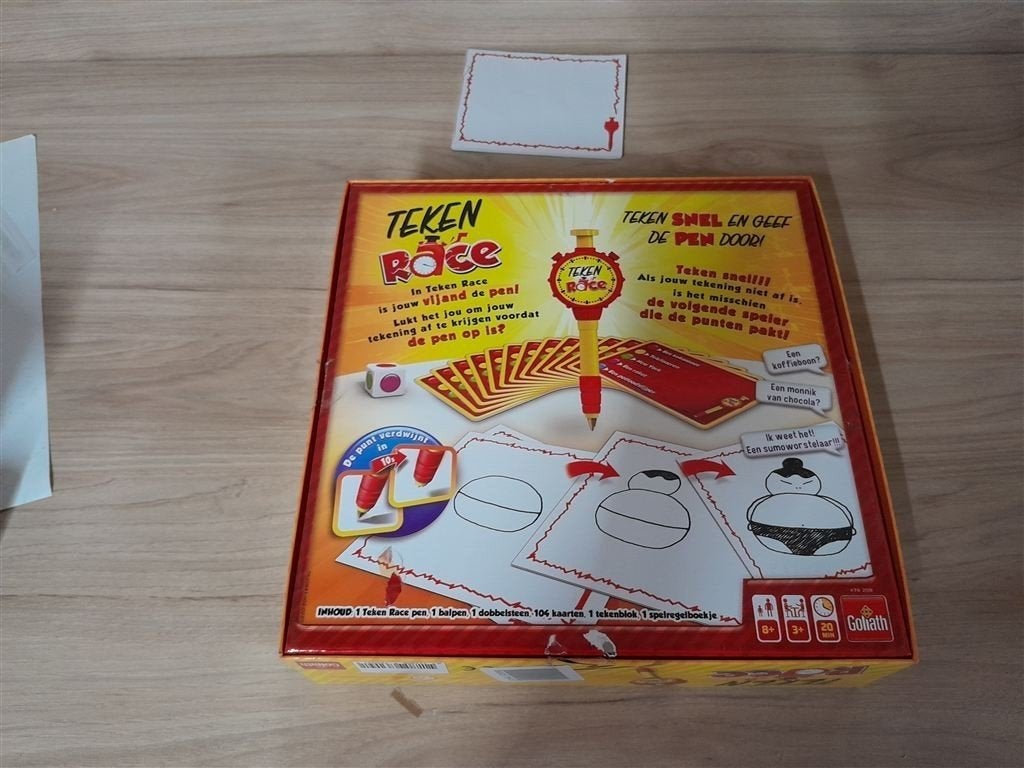 Teken race - s1988, Hobby en Vrije tijd, Gezelschapsspellen | Bordspellen, Verzenden, Zo goed als nieuw