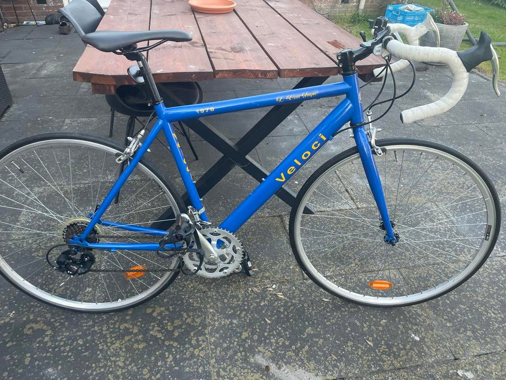 Veloci racefiets - Blauw, 1976 model, goed onderhouden, 28 inch, Gebruikt, Velgrem, 57 tot 61 cm