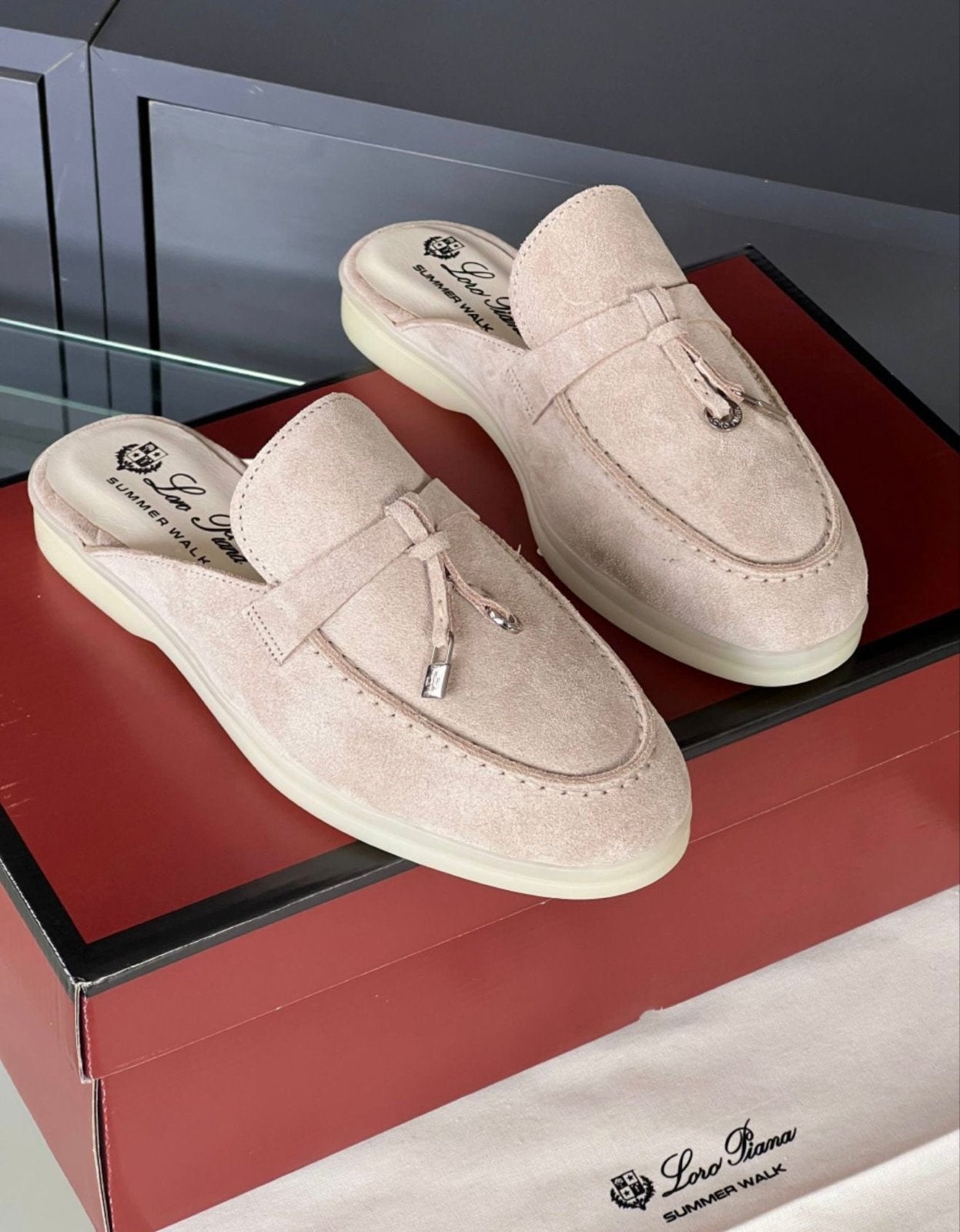 Loro Piana Summer Walk Moccasins, Ophalen of Verzenden, Zo goed als nieuw, Beige, Espadrilles of Moccasins