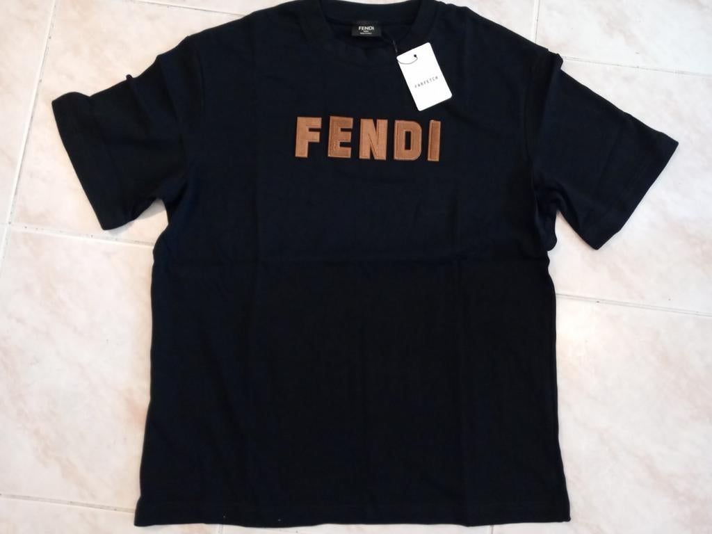 Nieuw Fendi T-shirt XXL - Zwart met bruin logo, Zwart, Nieuw, Overige maten, Ophalen of Verzenden
