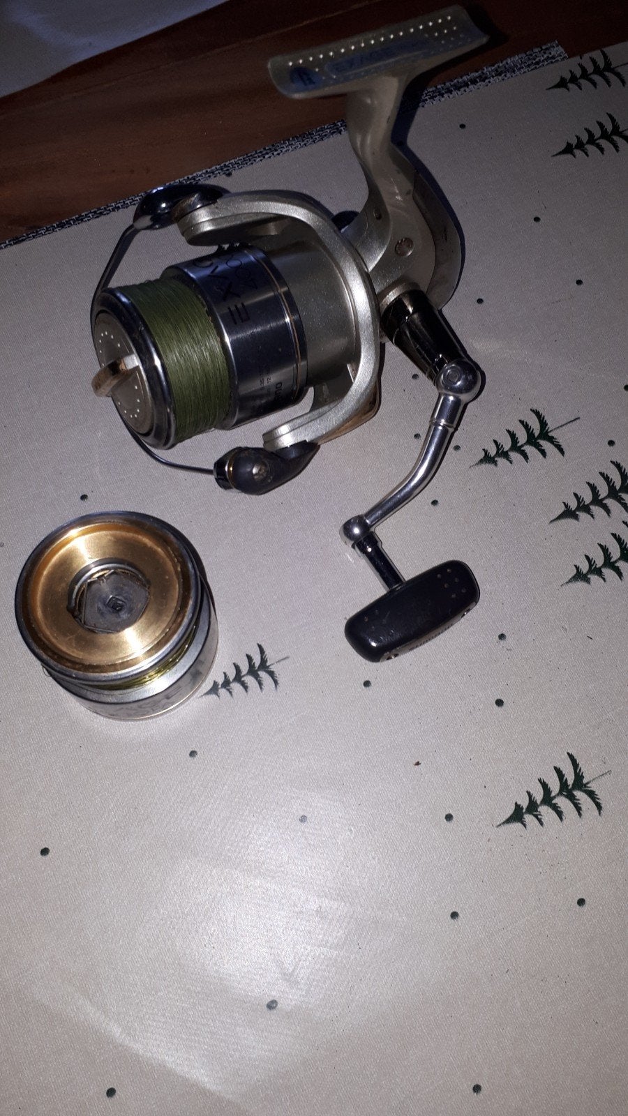 Shimano Exage 4000 met reserve spoel., Ophalen of Verzenden, Gebruikt, Werphengel