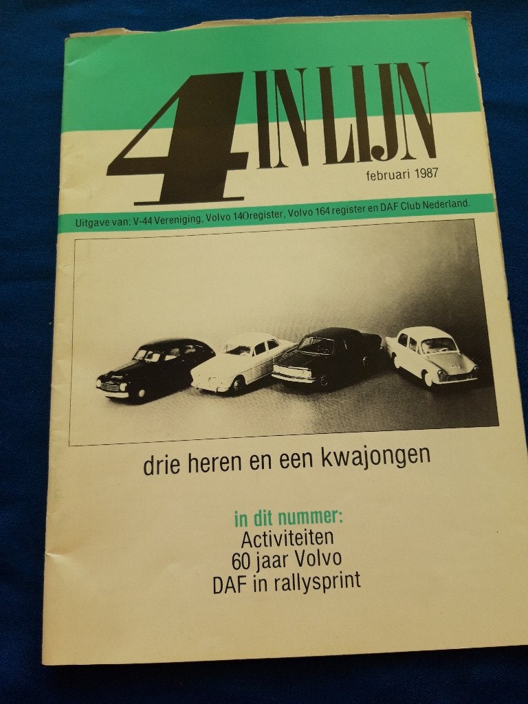 magazine 4 IN LIJN – februari 1987 – Daf / Volvo, Volvo, Daf variomatic, Ophalen of Verzenden, Zo goed als nieuw