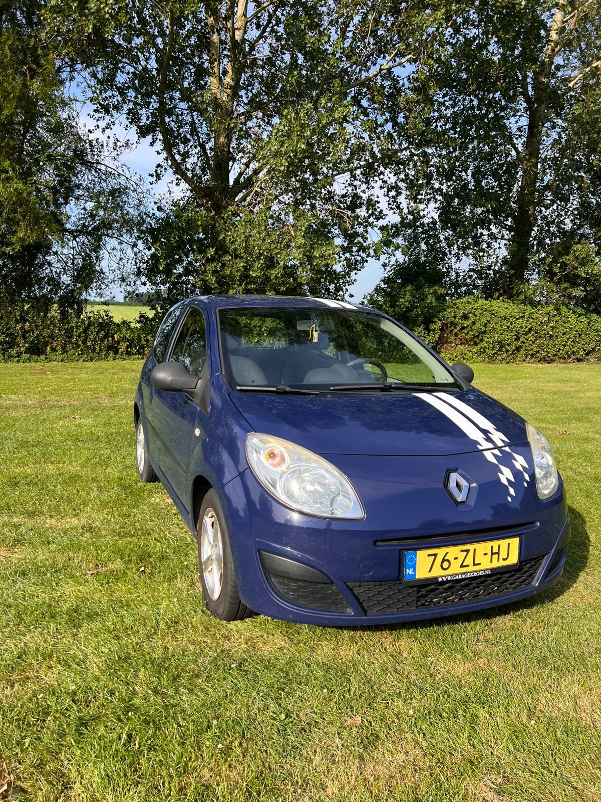 Renault Twingo 1.2 2008 Blauw Nieuwe APK, Voorwielaandrijving, 4 cilinders, Origineel Nederlands, Grijs