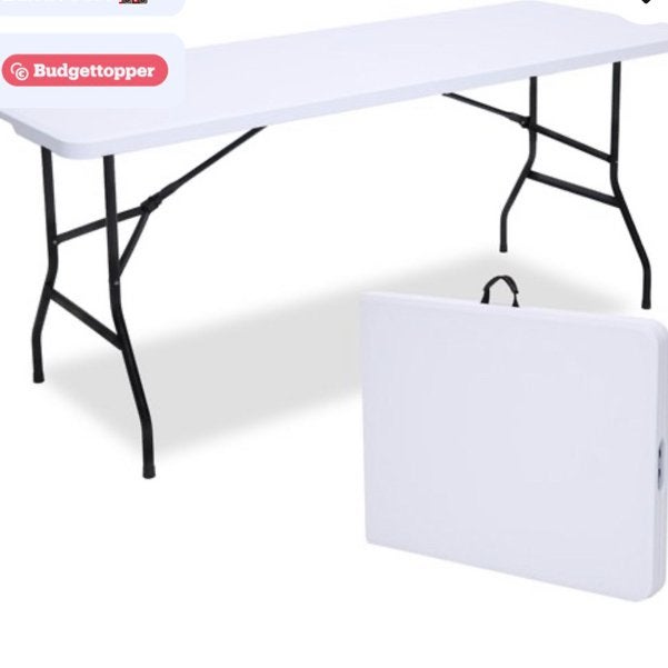Inklapbare Campingtafel, Tuin en Terras, Ophalen, Nieuw, Rechthoekig, Kunststof