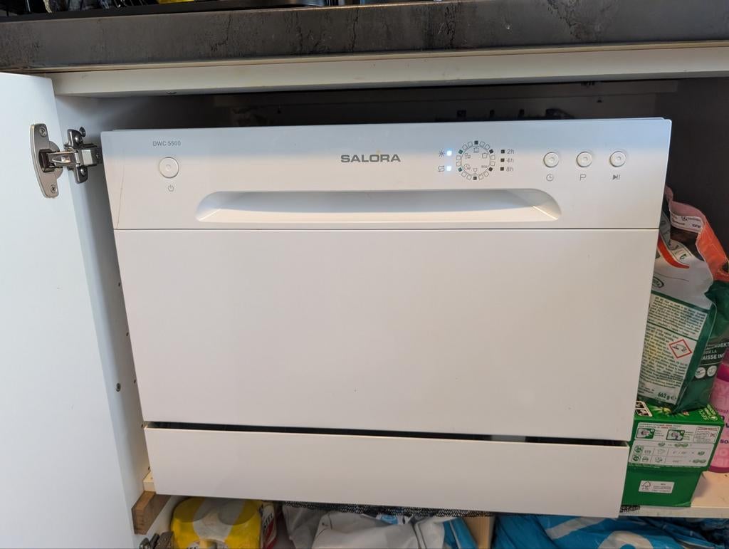 Salora DWC5500 compacte vaatwasser - 6 couverts, ECO, Ophalen, Gebruikt, Minder dan 85 cm, 22 liter of meer