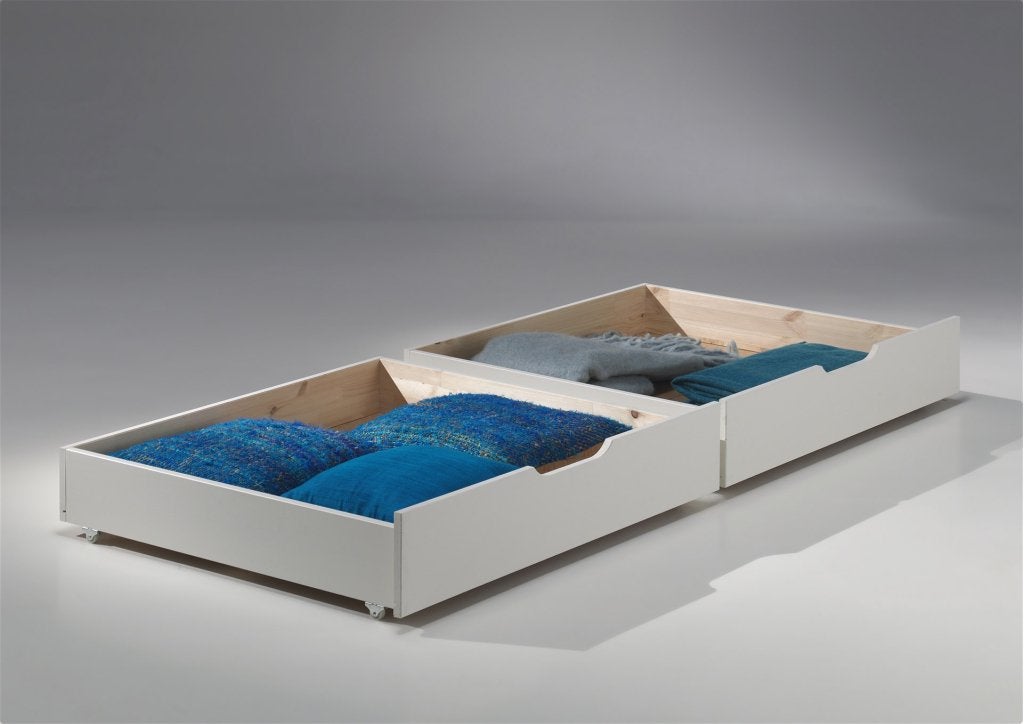 Pino 3-persoons stapelbed - 90x200 / 140x200  - Wit, Niet ingevuld, Niet ingevuld, Niet ingevuld