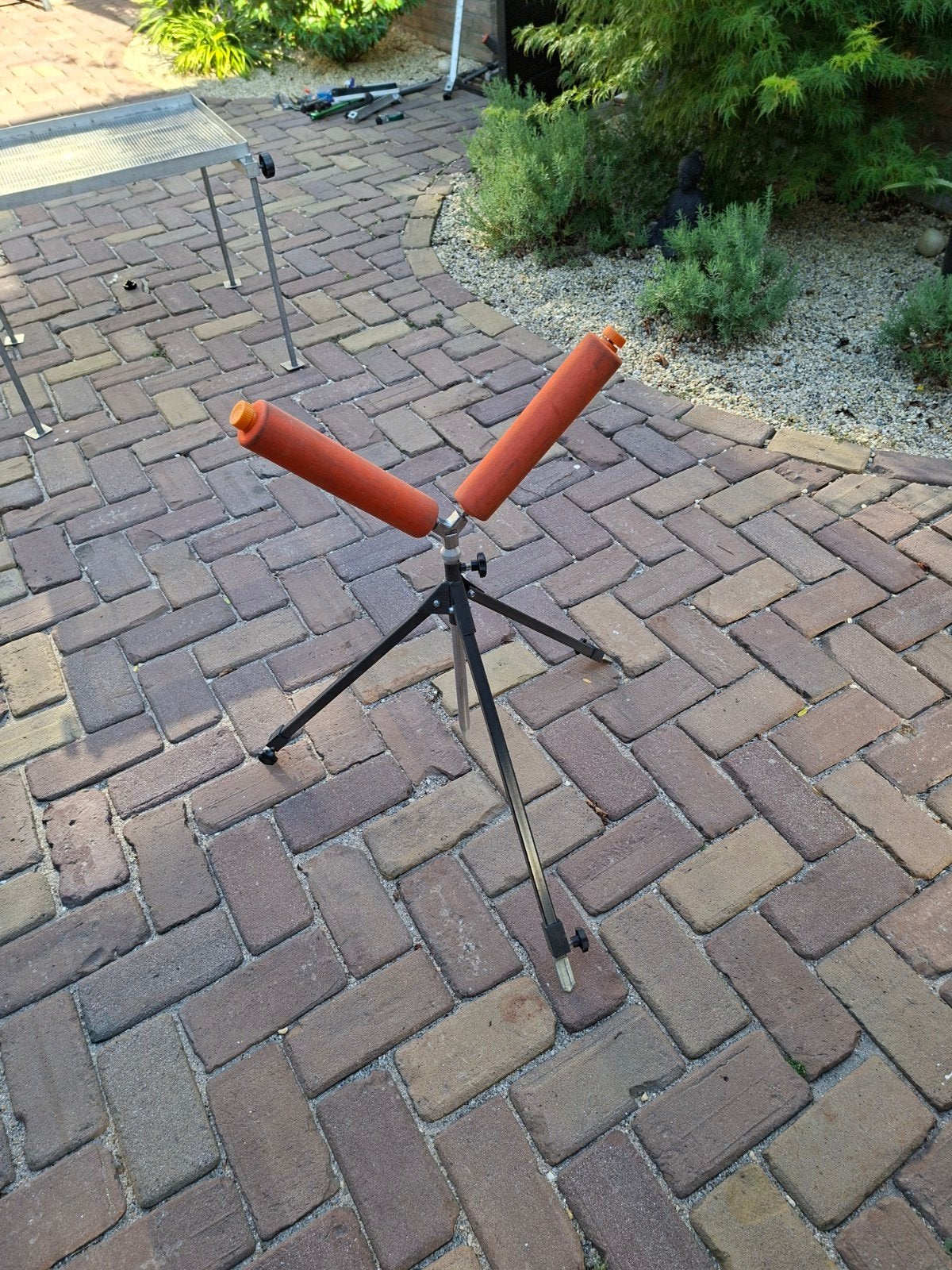 Wanka 300 Carbonhengel 11m met elastiek, schepnet, Preston, Ophalen, Gebruikt, Vaste hengel