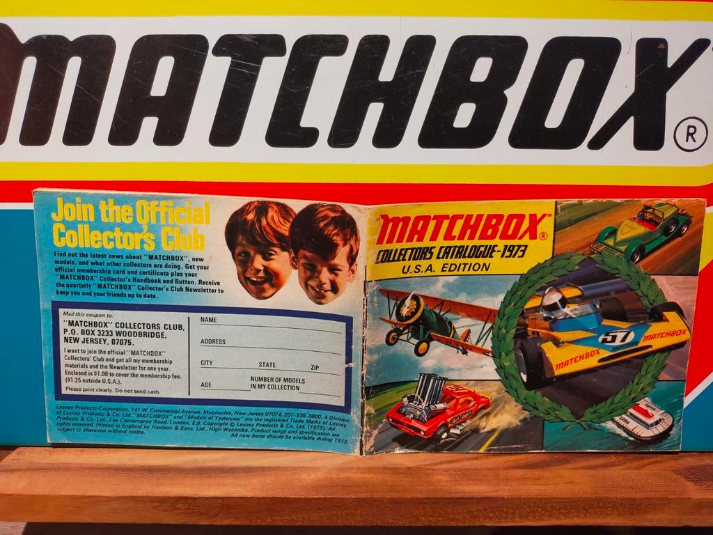 Lesney Matchbox Collectors Catalogue 1973 USA Editie, Lesney products England, Ophalen of Verzenden, Zo goed als nieuw, Catalogus